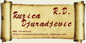 Ružica Đurađević vizit kartica